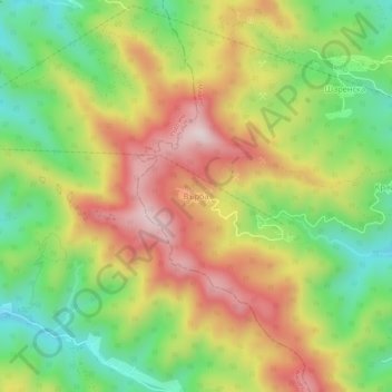 Varba topographic map, elevation, terrain