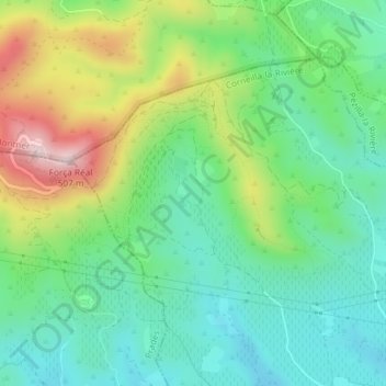 Campells topographic map, elevation, terrain