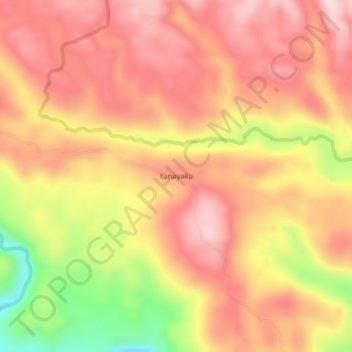 Yanayaku topographic map, elevation, terrain