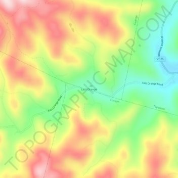 East Orange topographic map, elevation, terrain