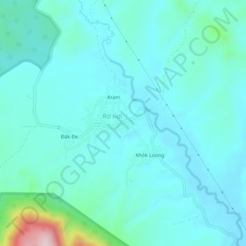 Gia Xiêng topographic map, elevation, terrain