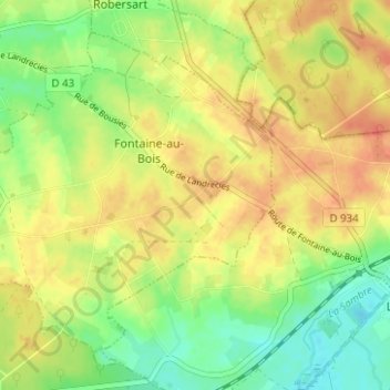 Les Lignes topographic map, elevation, terrain