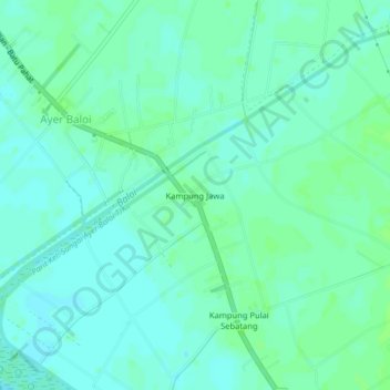 Kampung Jawa topographic map, elevation, terrain