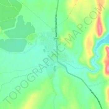 Kırka topographic map, elevation, terrain