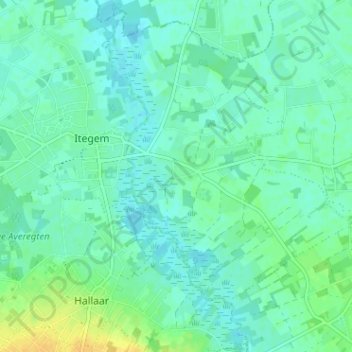 Bernum topographic map, elevation, terrain