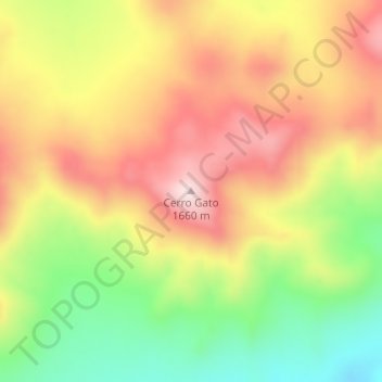 Cerro Gato topographic map, elevation, terrain