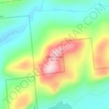 Park Mountain topographic map, elevation, terrain