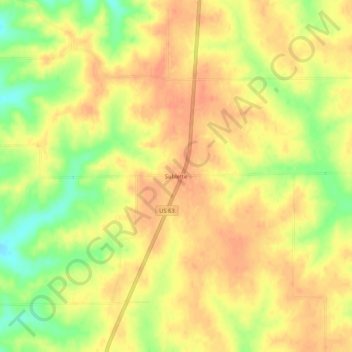 Sublette topographic map, elevation, terrain