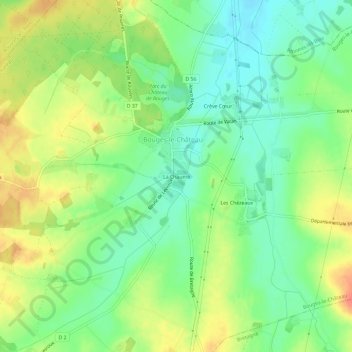 La Chaume topographic map, elevation, terrain