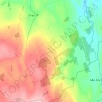 Reagill topographic map, elevation, terrain