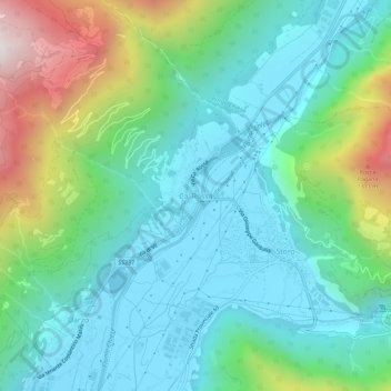 Ca' Rossa topographic map, elevation, terrain
