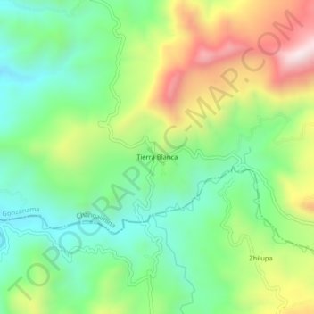 Tierra Blanca topographic map, elevation, terrain