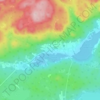 Västergård topographic map, elevation, terrain