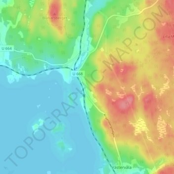 Ängelsberg topographic map, elevation, terrain