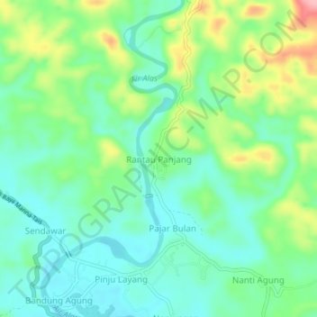 Rantau Panjang topographic map, elevation, terrain
