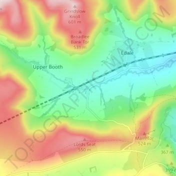 Barber Booth topographic map, elevation, terrain