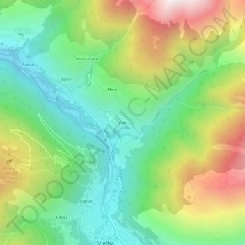 Vilac topographic map, elevation, terrain