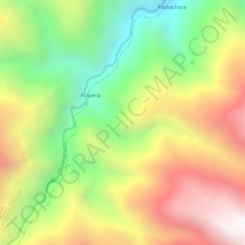 Provincia de Huanta topographic map, elevation, terrain