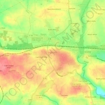 Saint-Éloi topographic map, elevation, terrain