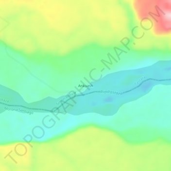 Ankuash topographic map, elevation, terrain