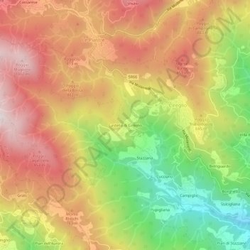 Castello di Cireglio topographic map, elevation, terrain
