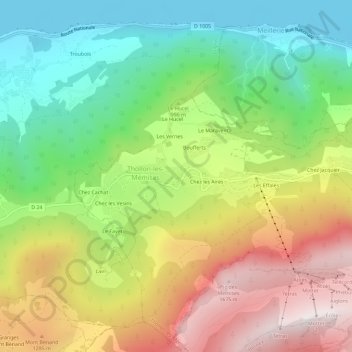 Le Nouy topographic map, elevation, terrain