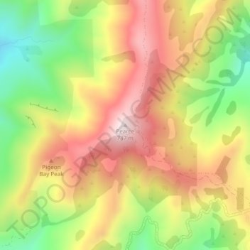 Pearce topographic map, elevation, terrain
