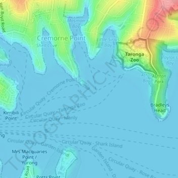Robertsons Point topographic map, elevation, terrain