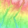 Sanding topographic map, elevation, terrain