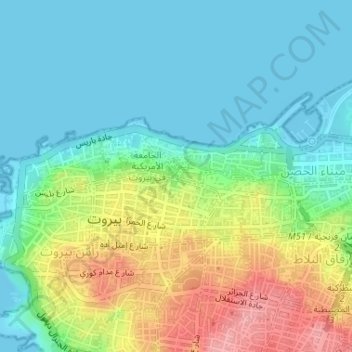 Banyan topographic map, elevation, terrain