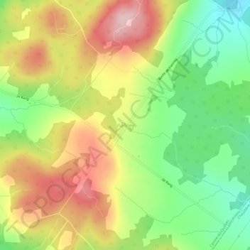 Vianney topographic map, elevation, terrain