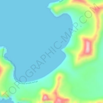 Gurney Bay topographic map, elevation, terrain