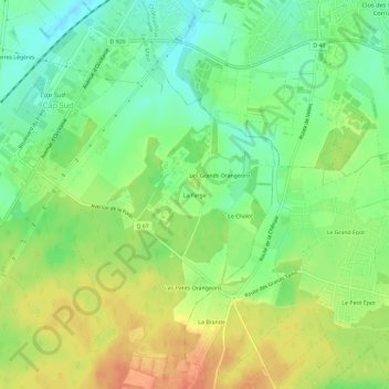 La Farge topographic map, elevation, terrain