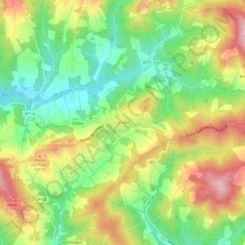 La Villa topographic map, elevation, terrain
