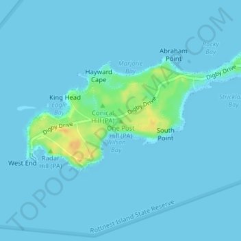 One Post Hill (PA) topographic map, elevation, terrain