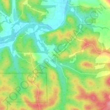 Hinch topographic map, elevation, terrain