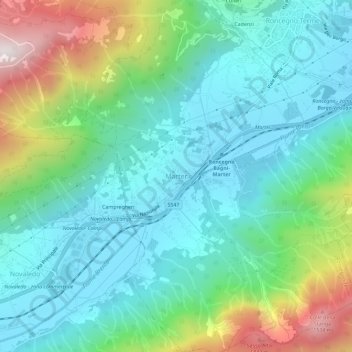 Marter topographic map, elevation, terrain