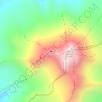 Mount Dutton topographic map, elevation, terrain