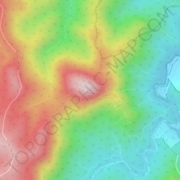 Mount Allan topographic map, elevation, terrain