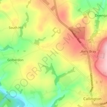 Maders topographic map, elevation, terrain