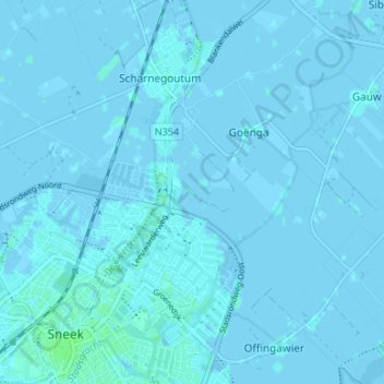 Loënga topographic map, elevation, terrain