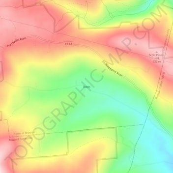 Bates topographic map, elevation, terrain