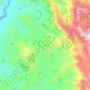 Bulindi topographic map, elevation, terrain