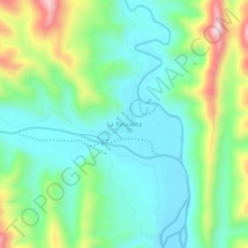 La Revuelta topographic map, elevation, terrain