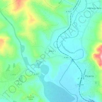 Rivera topographic map, elevation, terrain