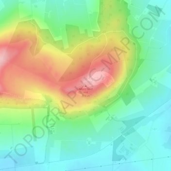 Mormond Hill topographic map, elevation, terrain