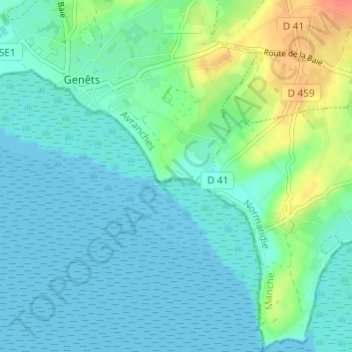 Les Porteaux topographic map, elevation, terrain