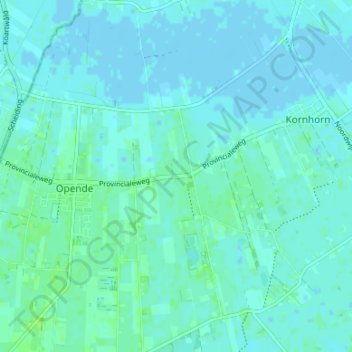 Opende-Oost topographic map, elevation, terrain
