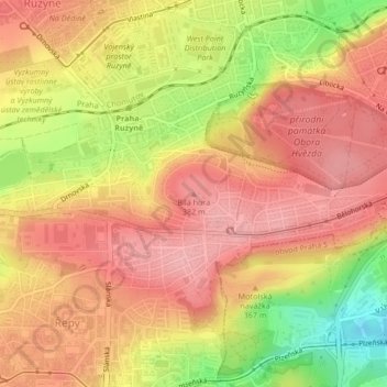 White Mountain topographic map, elevation, terrain