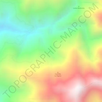 La Nigua topographic map, elevation, terrain